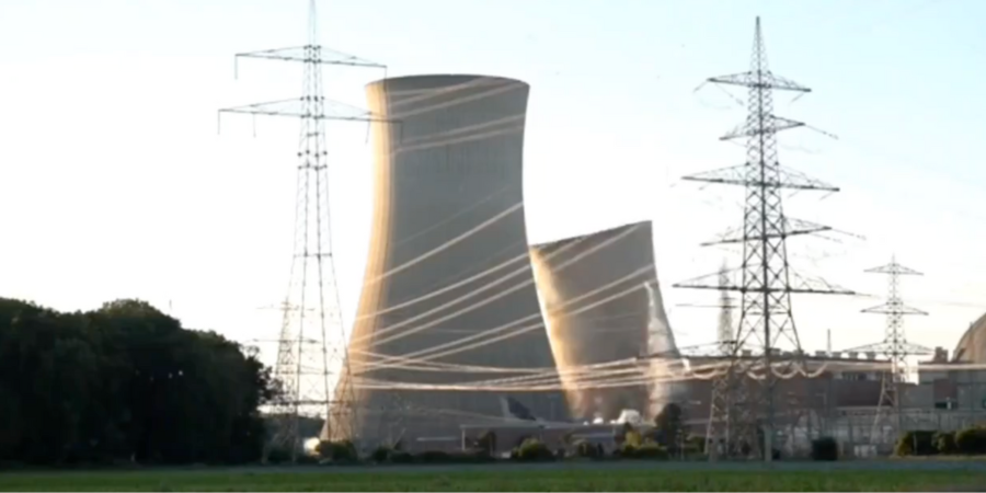 Germany demolishes Grafenrheinfeld cooling towers as nuclear power is phased out in the country