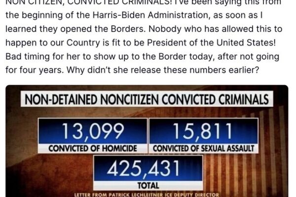 Data Dump Shows 650,000 Migrant Criminals, Suspects Free in Biden-Harris's America