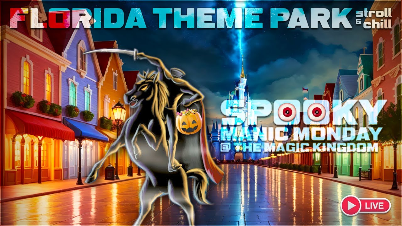 🔴LIVE! Manic SPOOKY Monday @ Magic Kingdom + Fireworks |Stroll & Chill Livestream Disney World 2024