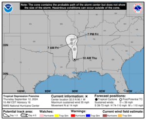 POST-TROPICAL CYCLONE FRANCINE