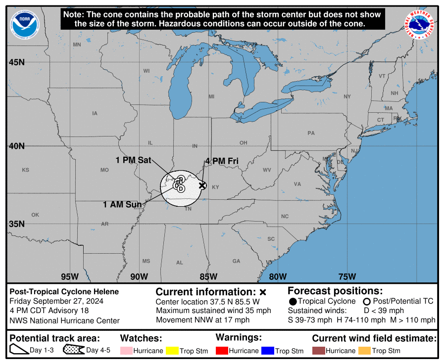 POST-TROPICAL CYCLONE HELENE