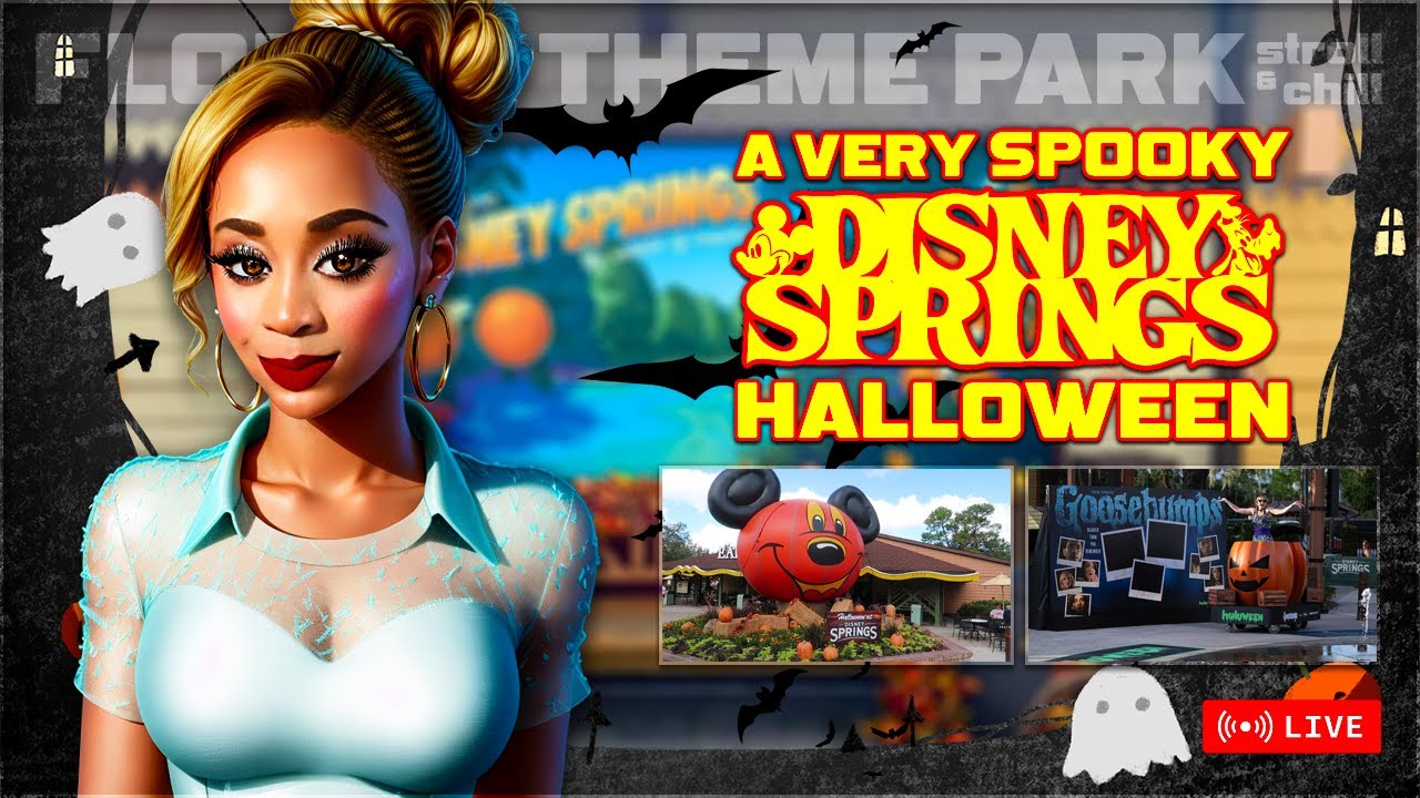 🔴LIVE! A Very SPOOKY Disney Springs HALLOWEEN | Stroll & Chill Livestream | 2024