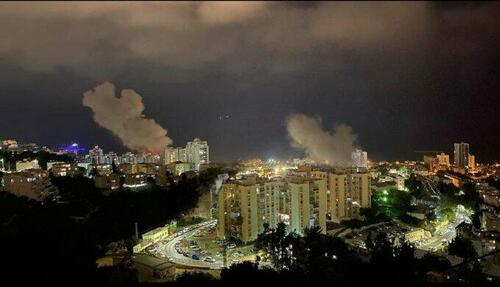 Watch: Hezbollah Unleashes Massive Missile Strikes On Israel's Haifa