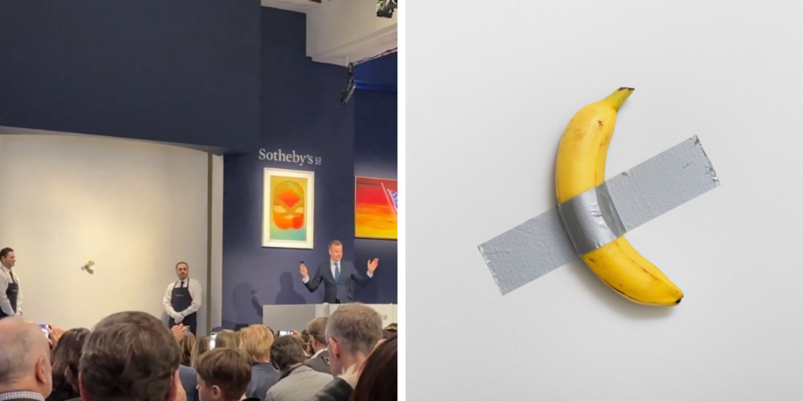 Chinese crypto boss buys banana duct taped to a wall for $6.2 million at art auction, plans to eat it