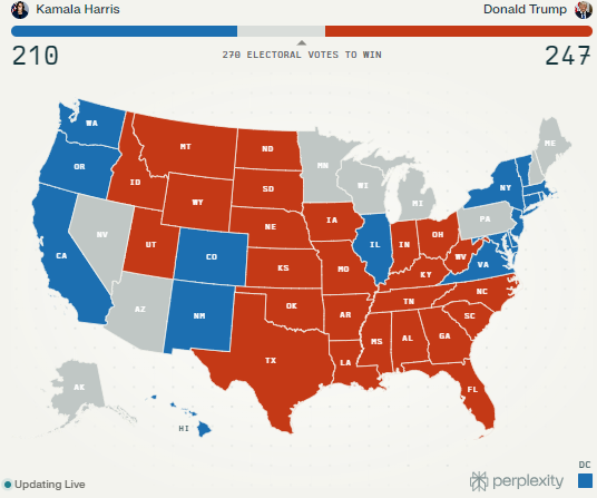 U.S. General Election 2024 Map