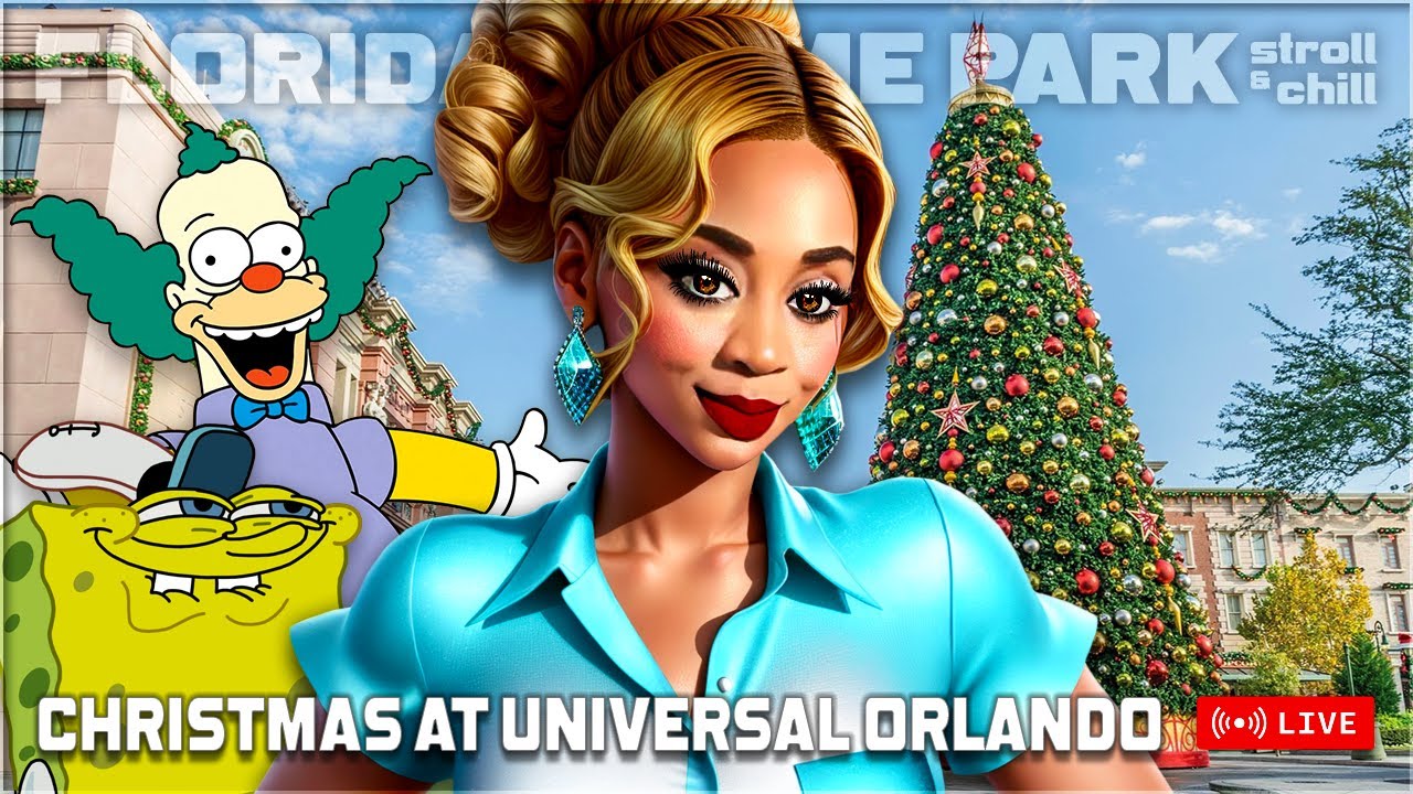 🔴LIVE! CHRISTMAS at Universal Orlando!| Stroll and Chill Livestream | 2024