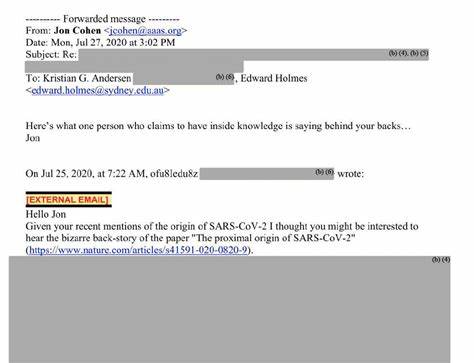 New FOIA Emails: NIH Silenced Own Expert on Covid Origin