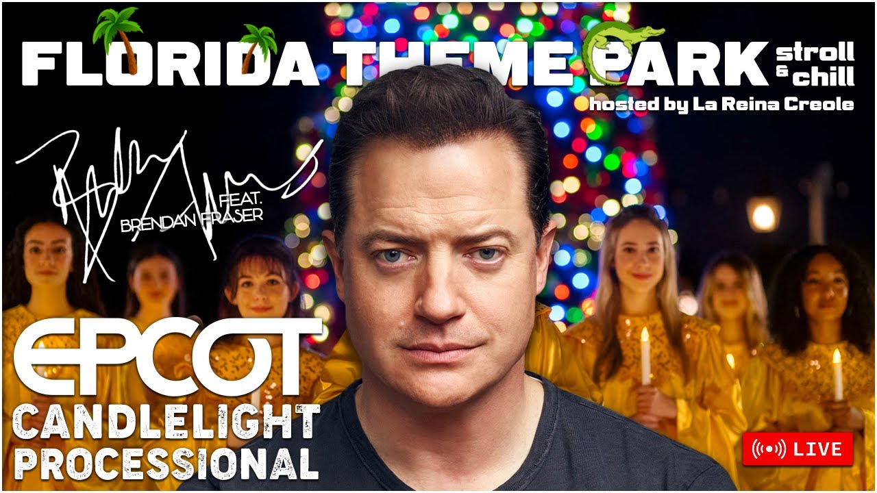 🔴LIVE! Candlelight Processional @ EPCOT feat. Brendan Fraser | Disney World 2024 | Livestream