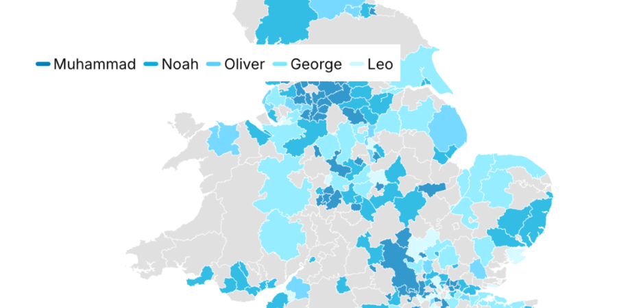 Muhammad now most popular name for baby boys in UK