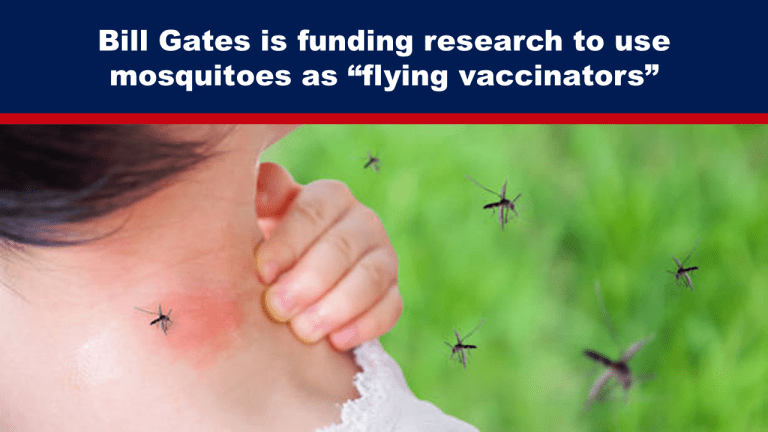 Bill Gates is funding research to use mosquitoes as “flying vaccinators”